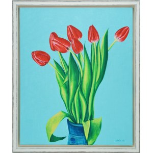 Wojciech ĆWIERTNIEWICZ (ur. 1955), Duże czerwone tulipany, 1983