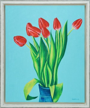 Wojciech ĆWIERTNIEWICZ (ur. 1955), Duże czerwone tulipany, 1983