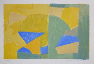 Serge POLIAKOFF (1900-1969), Composition jaune, verte, bleue et rouge