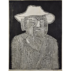 Jerzy PANEK (1918-2001), Autoportret w białym kapeluszu VI, 1960
