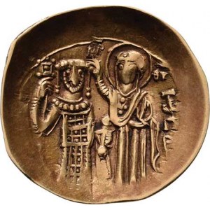 Císařství Nicaea, Johanes III. Ducas, 1222 - 1254, Hyperpyron, Trůnící Kristus, monogram IC-XC /