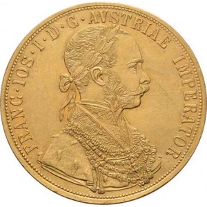 František Josef I., 1848 - 1916, 4 Dukát 1911, 13.929g, nep.hr., vlas.rysky, nep.úhoz,