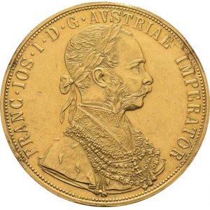 František Josef I., 1848 - 1916, 4 Dukát 1915 - novoražba, 13.932g, na hraně stopy