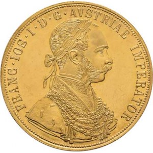 František Josef I., 1848 - 1916, 4 Dukát 1915 - novoražba, 13.952g, nep.hr., nep.rysky