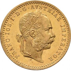 František Josef I., 1848 - 1916, Dukát 1886, 3.482g, nep.hr., nep.rysky, pěkná patina,