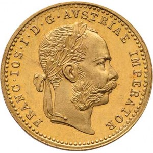 František Josef I., 1848 - 1916, Dukát 1886, 3.483g, mimořádná zachovalost