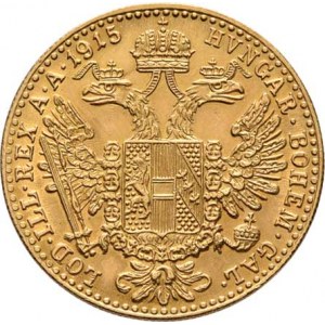 František Josef I., 1848 - 1916, Dukát 1915 - novoražba, 3.484g, dr.hr., nep.rysky,