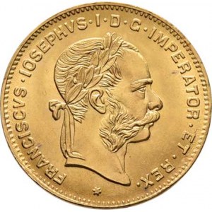 František Josef I., 1848 - 1916, 4 Zlatník 1892 - novoražba, 3.231g, pěkná patina