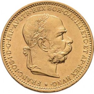 František Josef I., 1848 - 1916, 20 Koruna 1894, 6.772g, nep.rysky, pěkná patina
