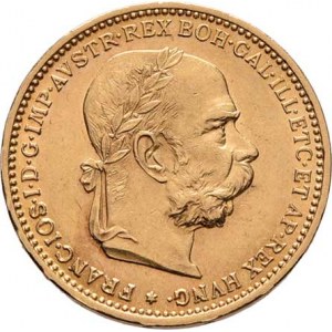 František Josef I., 1848 - 1916, 20 Koruna 1898, 6.775g, nep.hr., nep.rysky, pěkná