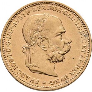 František Josef I., 1848 - 1916, 20 Koruna 1902, 6.763g, nep.hr., dr.rysky, pěkná