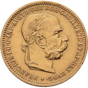 František Josef I., 1848 - 1916, 20 Koruna 1903, 6.759g, dr.hr., dr.rysky, pěkná