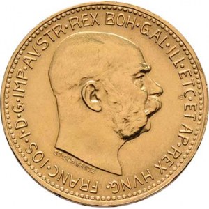 František Josef I., 1848 - 1916, 20 Koruna 1915 - novoražba, 6.759g, nep.hr.,