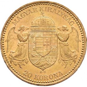 František Josef I., 1848 - 1916, 20 Koruna 1892 KB, 6.775g, dr.hr., nep.rysky, pěkná