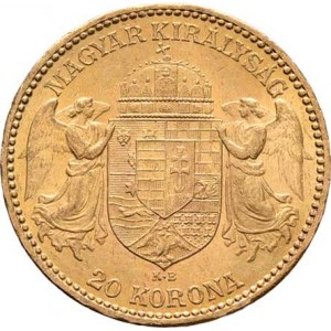 František Josef I., 1848 - 1916, 20 Koruna 1893 KB, 6.768g, nep.hr., nep.rysky, pěkná