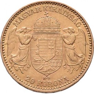 František Josef I., 1848 - 1916, 20 Koruna 1896 KB, 6.756g, nep.hr., nep.rysky,