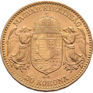 František Josef I., 1848 - 1916, 20 Koruna 1903 KB, 6.770g, nep.hr., nep.rysky, pěkná