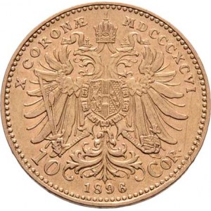 František Josef I., 1848 - 1916, 10 Koruna 1896, 3.373g, nep.hr., nep.rysky,