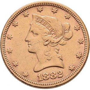 USA, 10 Dolar 1882 - hlava Liberty, KM.102 (Au900),