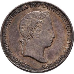 Ferdinand V., 1835 - 1848, AR větší jeton na korunovaci v Miláně - září 1838 -
