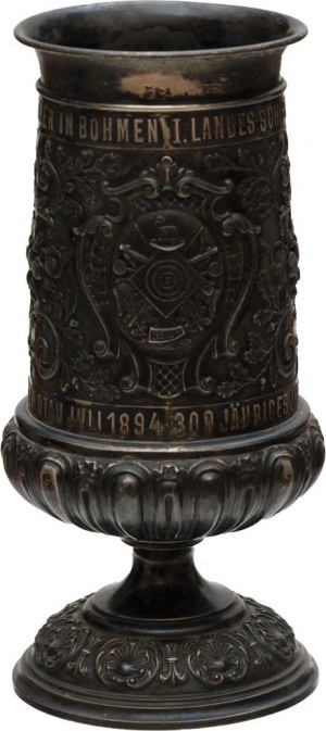 Střelecké medaile, plakety a odznaky, Komotau (Chomutov) 1894 - pohár pro vítěze jubil.