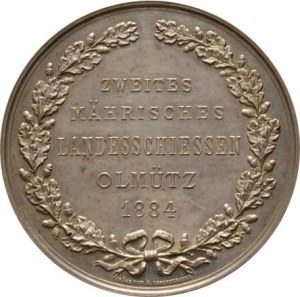 Střelecké medaile, plakety a odznaky, Olomouc 1884 - II. moravské zemské střelby - císař