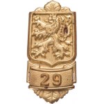 Československo - hasičské dekorace, Český nárameníkový odznak - župa č.29, zlacený