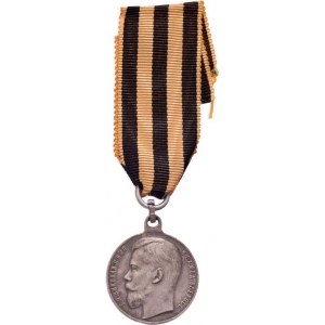 Rusko, Mikuláš II., 1894 - 1917, Ag medaile za chrabrost - číslo 618689, jako OK.238,