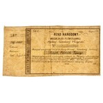 Powstanie Styczniowe 1863-1864, obligacja tymczasowa na 1000 złotych 186 r., litera C seria 1-sza