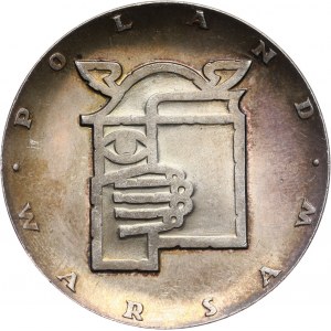 PRL, medal z 1980 roku, 25-te Międzynarodowe Targi Książki w Warszawie, SREBRO