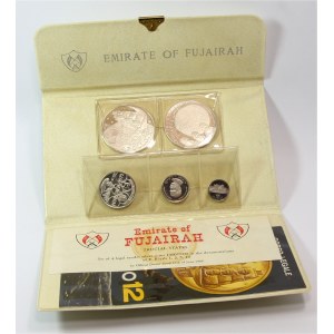 Fujairah, proof set of 5 coins from 1969/70