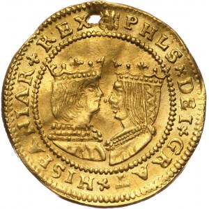 Netherlands, West Friesland, Ferdinand and Isabel, 2 Ducats ND (c 1600), Zwolle