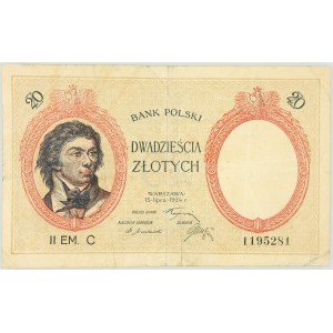 II RP, 20 złotych 15.07.1924, II Emisja, Seria C