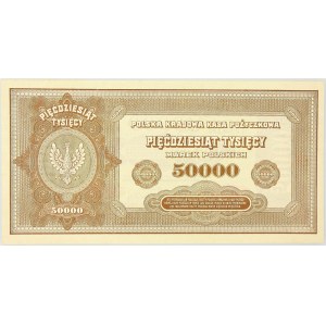 II RP, 50.000 marek polskich 10.10.1922, seria H