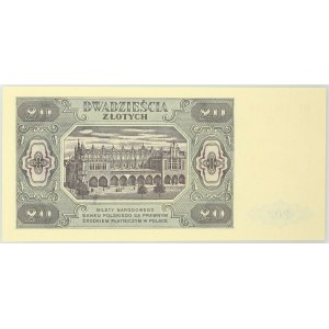 PRL, 20 złotych 1.07.1948, seria HF