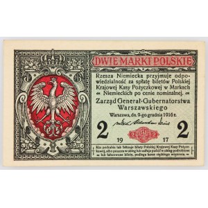 Generalne Gubernatorstwo, 2 marki polskie 9.12.1916, Generał, seria B