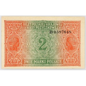 Generalne Gubernatorstwo, 2 marki polskie 9.12.1916, Generał, seria B