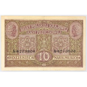 Generalne Gubernatorstwo, 10 marek polskich 9.12.1916, Generał, seria A