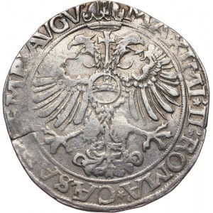 Niemcy, Aachen, talar 1570, z tytulaturą Maksymiliana II