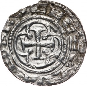 Pomorze, Bogusław II i Kazimierz II 1187-1202, denar (1187-1190), Szczecin