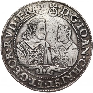 Śląsk, Księstwo Legnicko-Brzesko-Wołowskie, Jan Krystian Brzeski i Jerzy Rudolf Legnicki, talar 1607, Brzeg