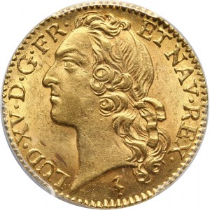 France, Louis XV, Louis d'or 1745 W, Lille