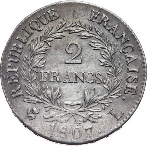 France, Napoleon I, 2 Francs 1807 L, Bayonne