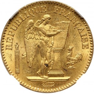 France, Second Republic, 20 Francs 1848 A, Paris