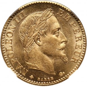 France, Napoleon III, 10 Francs 1862 A, Paris