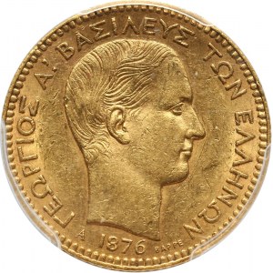 Grecja, Jerzy I, 20 drachm 1876 A, Paryż