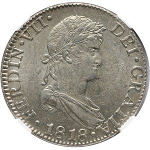 Spain, Ferdinand VII, 8 Reales 1818 S CJ, Sevilla