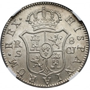 Hiszpania, Ferdynand VII, 8 reali 1818 S CJ, Sewilla