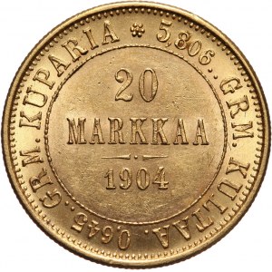 Finland, 20 Markkaa 1904 L, Helsinki