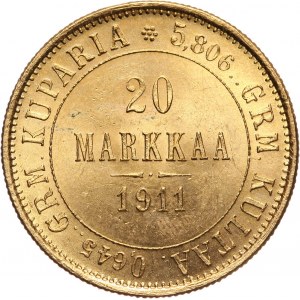 Finland, 20 Markkaa 1911 L, Helsinki